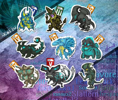 kaiju arisen stickers